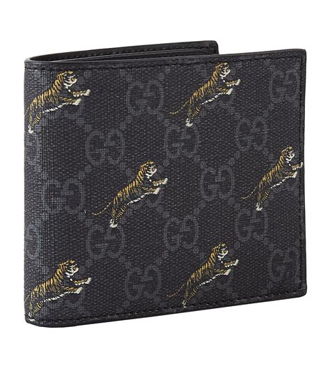 gucci leather bifold id wallet|Gucci men's wallet tiger.